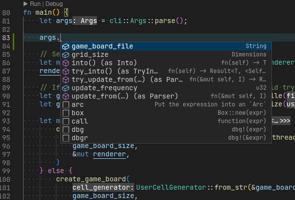 rust-analyzer enabling Rust autocompletion in Visual Studio Code
